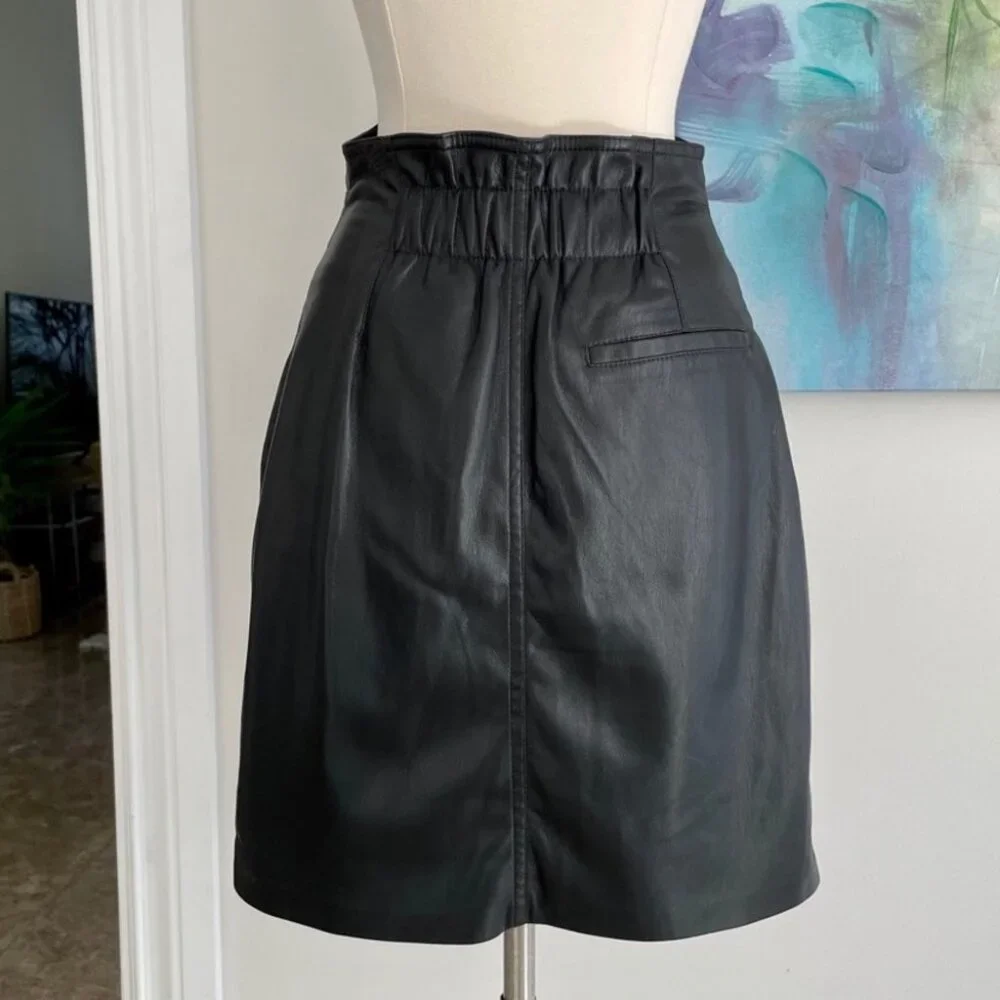 Nanushka Reese Faux Leather Western Mini Skirt